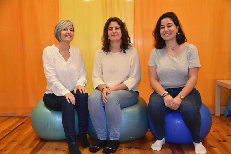3 praticiennes en psychomotricité à Lorient, Marjorie Naudeau-Finkel, Flavie Augereau et Clarisse Guillopé-Pierre